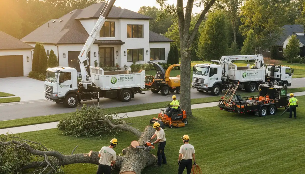 Tree removal and lawn service team working in Buffalo, NY for Chop Chop Tree