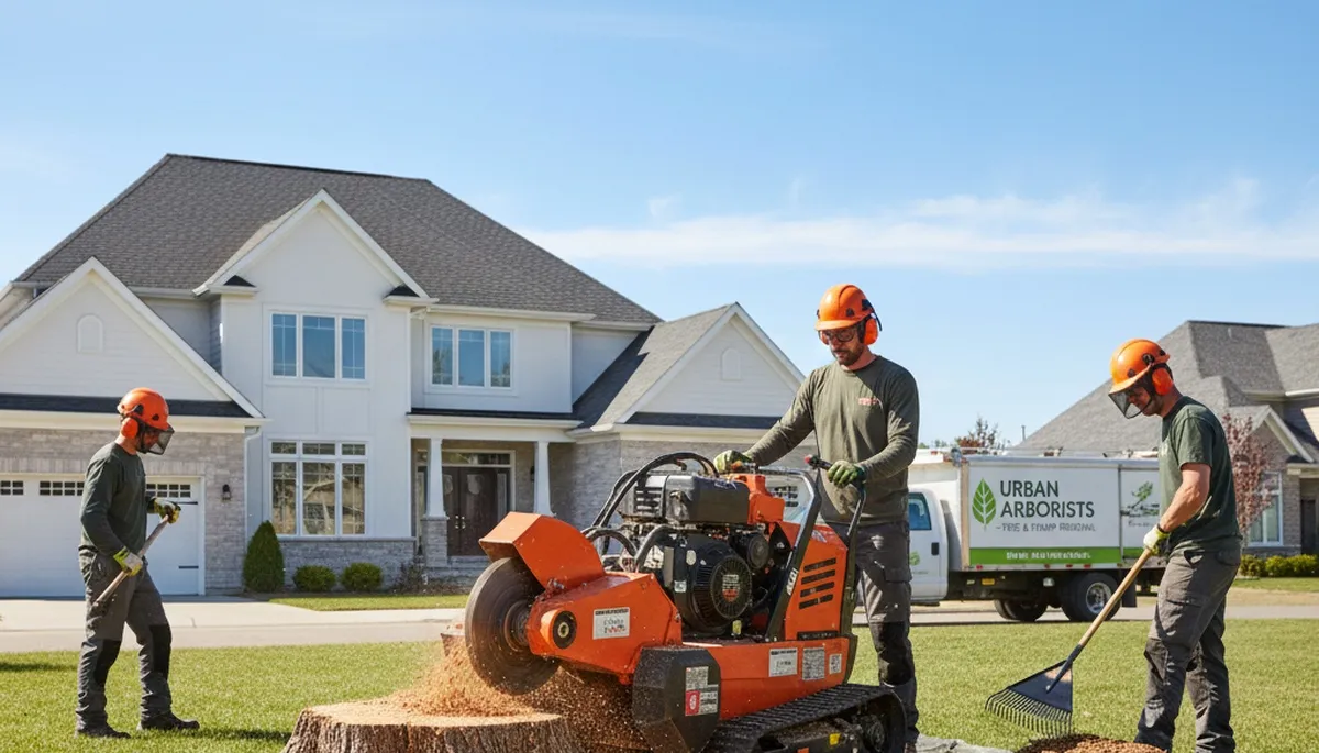 Professional stump removal service in Buffalo, NY clearing yard for Chop Chop Tree customers