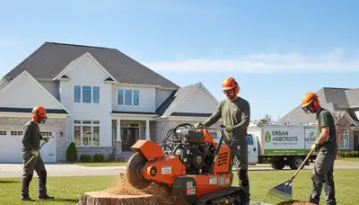 Professional stump removal service in Buffalo, NY clearing yard for Chop Chop Tree customers
