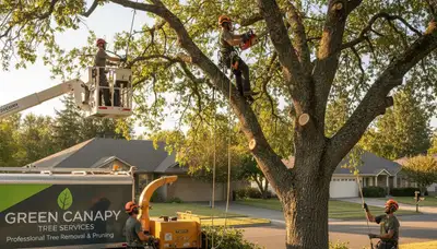 Arborist pruning maple tree in Buffalo, NY for Chop Chop Tree professional tree care services