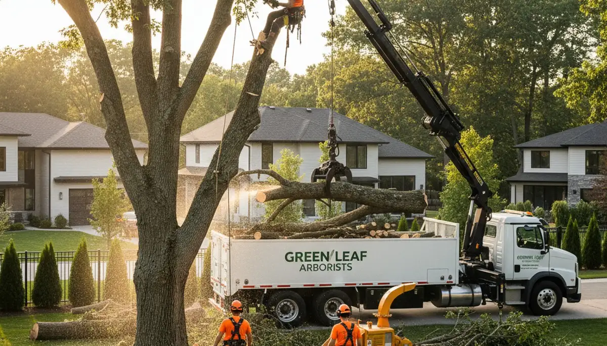 Arborist performing tree removal in Buffalo, NY for Chop Chop Tree service
